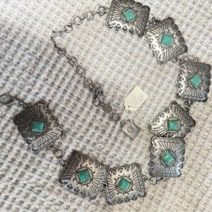 Silver and Turquoise Women's Belt